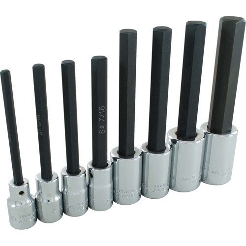 Hex Head Socket Set, Hex, 1/2" Drive, 8 Pcs Air Extreme Inc.