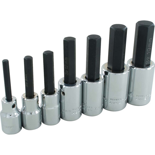 Hex Head Socket Set, Hex, 1/2" Drive, 7 Pcs Air Extreme Inc.
