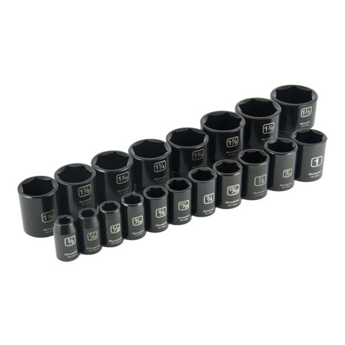 Jeu de douilles SAE, 19 Mcx, Chocs, Prise de 1/2" Air Extreme Inc.