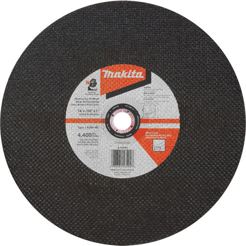 Meule &agrave; tronçonner abrasive, 14" x 3/32", Arbre de 1", Type 1, Oxyde d'aluminium, 4400 Tr/min Air Extreme Inc.