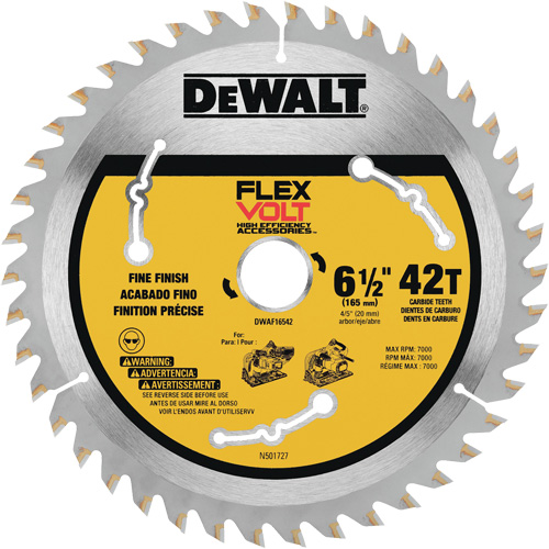 Lame TrackSaw FlexVolt, 6-1/2", 42 dents, Pour Bois Air Extreme Inc.