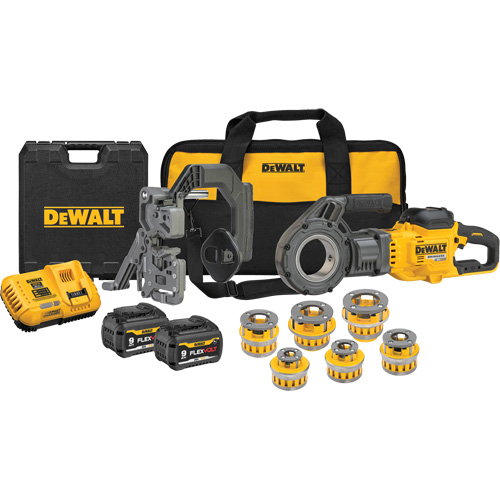 FlexVolt&reg; Max* Cordless Pipe Threader Kit with Dieheads, 30 RPM, 1/2" - 2" Pipe Thread Air Extreme Inc.