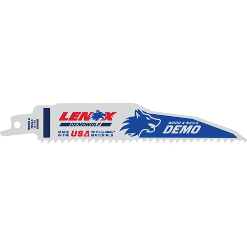 Demolition Reciprocating Saw Blade, Bi-Metal, 6 TPI, 6" L x 1" W Air Extreme Inc.