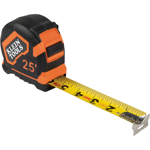 Ruban &agrave; mesurer avec agrafe de ceinture, 25', Marques de goujon 1/16" Air Extreme Inc.