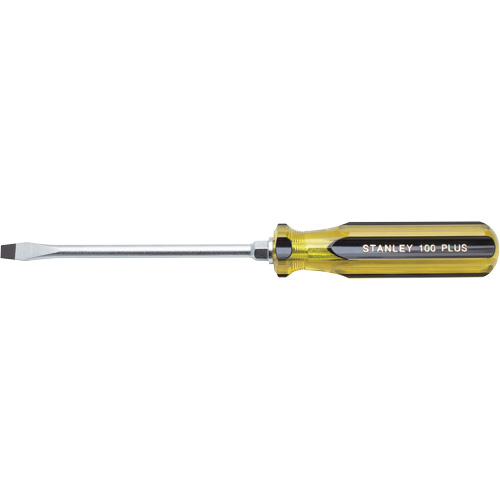 100 PLUS&reg; Standard Slotted Tip Screwdriver, 5/16" Tip, Round, 11" L, Plastic Handle Air Extreme Inc.