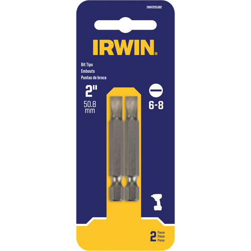 Embouts pour outils &eacute;lectriques, Fente, Embout 6 - 8, Prise 1/4", Longueur 2" Air Extreme Inc.
