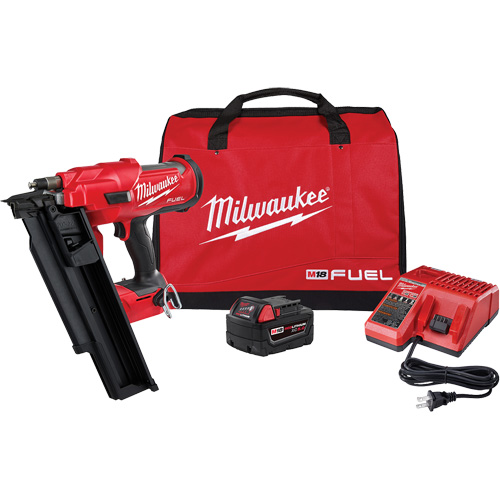 Ensemble de cloueuse de charpente &agrave; 21 degr&eacute;s M18 Fuel, 18 V, Lithium-ion Air Extreme Inc.