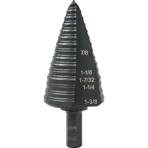 #12 Multi-Hole Step Drill Bit, 7/8" - 1-3/8" , 1/16" Increments, High Speed Steel Air Extreme Inc.