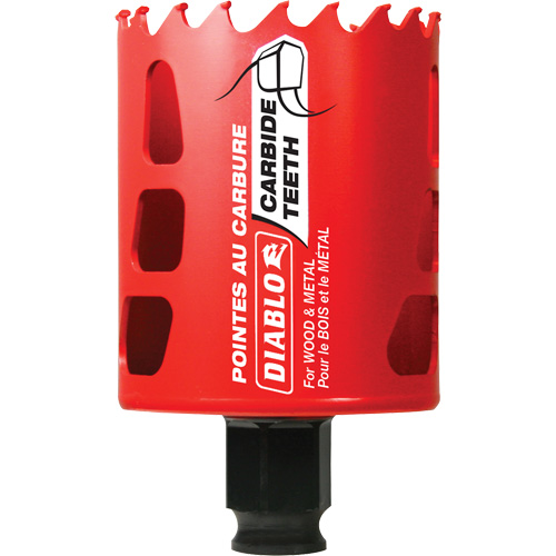 Wood & Metal Hole Saw, 2-1/4", 2-3/8" Depth of Cut, Carbide Air Extreme Inc.