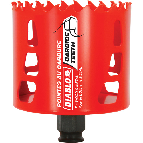 Wood & Metal Hole Saw, 3-1/8", 2-3/8" Depth of Cut, Carbide Air Extreme Inc.