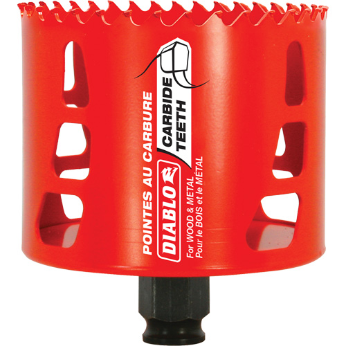 Wood & Metal Hole Saw, 3-1/4", 2-3/8" Depth of Cut, Carbide Air Extreme Inc.