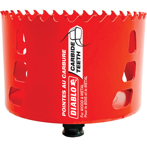 Wood & Metal Hole Saw, 4", 2-3/8" Depth of Cut, Carbide Air Extreme Inc.