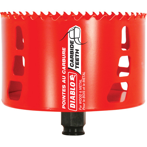 Wood & Metal Hole Saw, 4-1/4", 2-3/8" Depth of Cut, Carbide Air Extreme Inc.