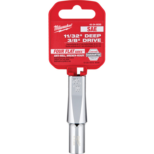 Douille SAE avec c&ocirc;t&eacute;s Four Flats, 11/32", Prise 3/8", 6 pans, Profond Air Extreme Inc.