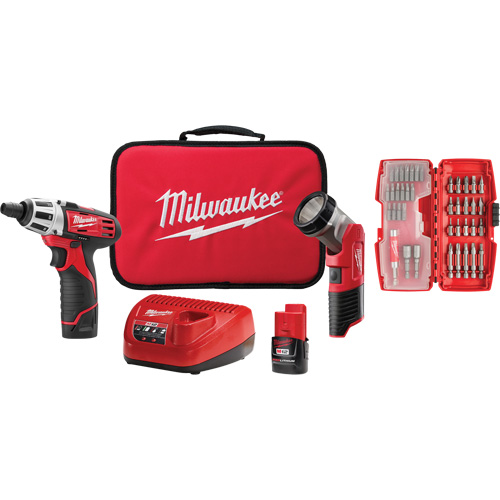 Trousse daccessoires pour tournevis avec lampe de travail, Lithium-ion, 12 V Air Extreme Inc.