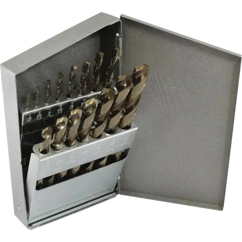 Triumph&reg; MRO Plus&reg; Jobber Length Drill Bit Set, 15 Pieces, High Speed Steel Air Extreme Inc.