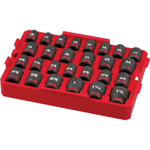 Shockwave Impact Duty Packout Socket Set, 27 Pcs, Impact, 1/2" Drive Size Air Extreme Inc.