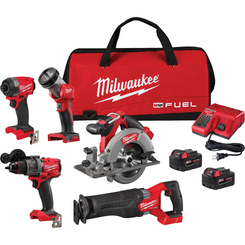 M18 Fuel 5-Tool Combo Kit, Lithium-Ion, 18 V Air Extreme Inc.