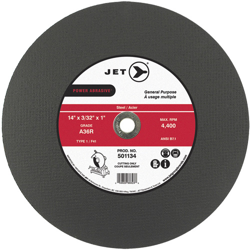 A36R Power Abrasive Cut-Off Wheel, 14" x 3/32", 1" Arbor, Type 1, 4400 RPM Air Extreme Inc.