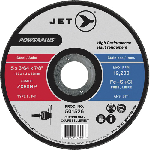 Meule &agrave; tronçonner PowerPlus ZX46HP, 7" x 1/16", Arbre de 7/8", Type 1, 8500 Tr/min Air Extreme Inc.