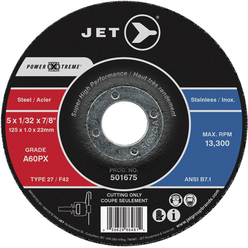 A60PX Power-Xtreme Cut-Off Wheel, 6" x 3/64", 7/8" Arbor, Type 27, 10200 RPM Air Extreme Inc.
