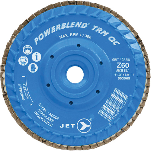 Disque &agrave; feuillets PowerBlend TRM QC ajustable, 4-1/2" x 5/8"-11, Type 27, Grain Z60, Alumine de zirconium Air Extreme Inc.