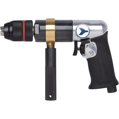 AD12VSR Variable Speed Air Drill, 6 CFM, 1/4" NPT, 1/2" Chuck, Keyless Air Extreme Inc.