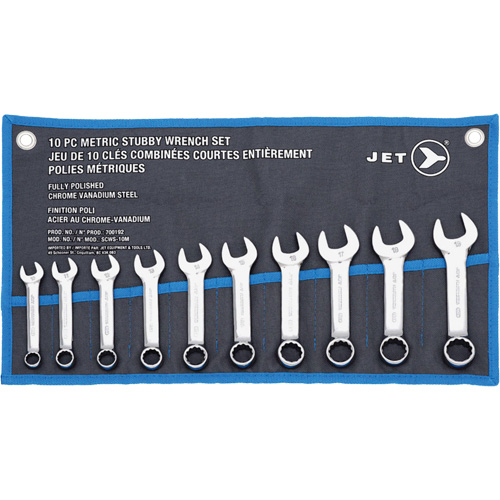 SCWS-10M Stubby Wrench Sets, Combination, 10 Pieces, Metric Air Extreme Inc.