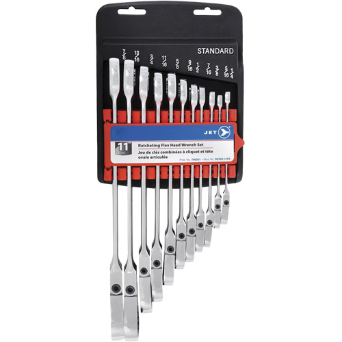 RCWS-11FS Flex Head Wrench Sets, Combination/Flex Head, 11 Pieces, Imperial Air Extreme Inc.