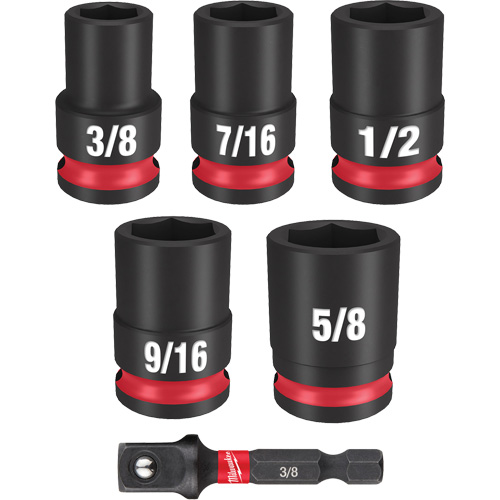 Jeu de douilles SAE &agrave; 6 pans Shockwave Impact Duty, 6 Mcx, Chocs, Prise de 3/8" Air Extreme Inc.