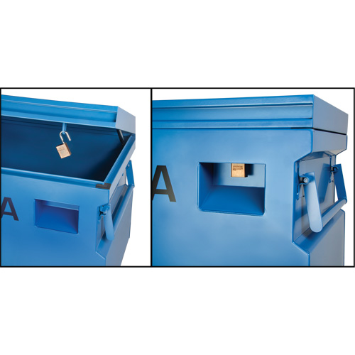 Coffre &agrave; outils de chantier, 48" x 24" x 27-3/5", Acier, Bleu Air Extreme Inc.