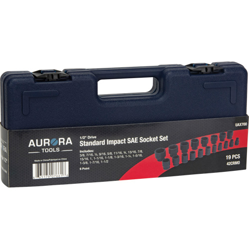 Jeu de douilles SAE, 19 Mcx, Chocs, Prise de 1/2" Air Extreme Inc.