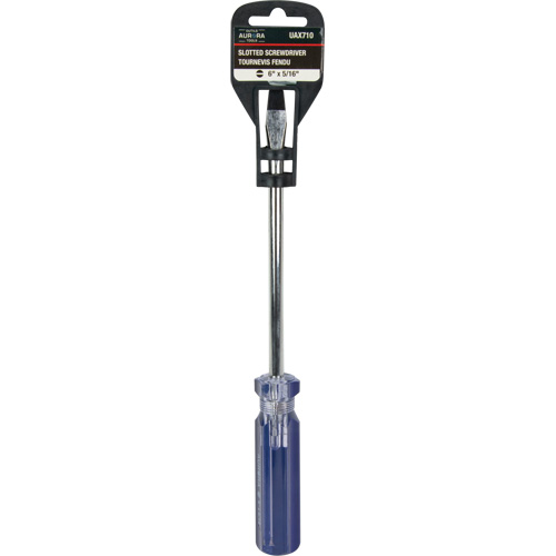 Tournevis &agrave; fente bleu transparent avec bandes, Tige de 5/16", Ronde, Prise en Plastique Air Extreme Inc.