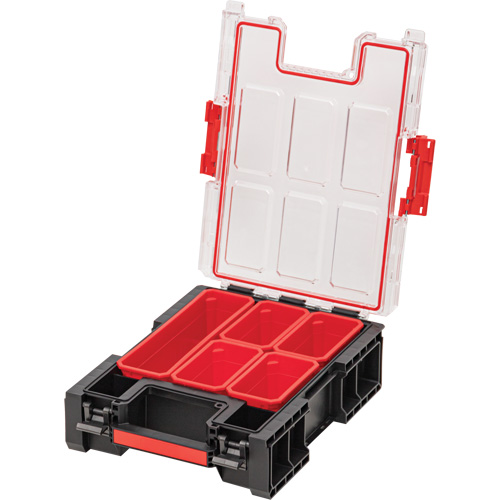 Arx&reg; Medium Tall Organizer with Bins, 10-2/5" x 14-3/10" x 4-1/5", Black Air Extreme Inc.