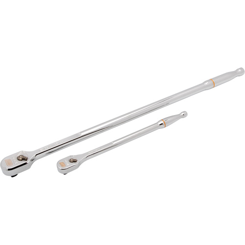 Ensemble de rochet &agrave; t&ecirc;te en goutte enti&egrave;rement polie et manche flexible extra long avec prises  1/4" & 3/8" 120XP Air Extreme Inc.