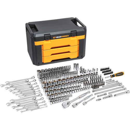 Jeu d'outils pour m&eacute;canicien &agrave; 6 pans dans boîte de rangement &agrave; trois tiroirs Air Extreme Inc.