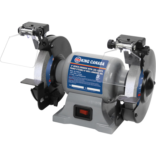 Bench Grinder with LED Lights, 6" Wheel Diameter, 3450 RPM Air Extreme Inc.