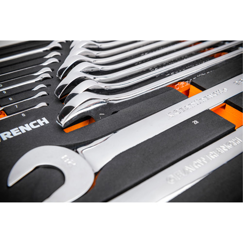 12-Point Long Pattern Combination Metric Wrench Set in Foam Storage Tray, Open-Ended, 24 Pieces, Metric Air Extreme Inc.