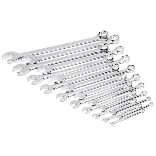 Jeu de cl&eacute;s mixtes SAE et longues &agrave; 12 pans dans un plateau de rangement en mousse, Ouverte, 19 morceaux, Imp&eacute;rial Air Extreme Inc.