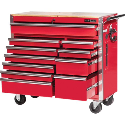 PRC4211 Pro Series Roller Cabinet, 11 Drawers, 42" W x 18" D x Red Air Extreme Inc.