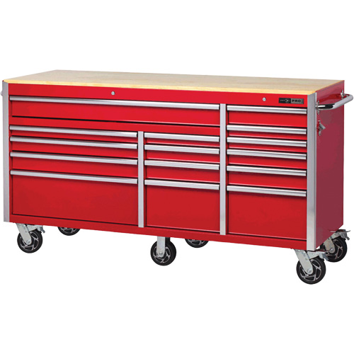 PRC7215 Pro Series Roller Cabinet, 15 Drawers, 72" W x 24" D x Red Air Extreme Inc.
