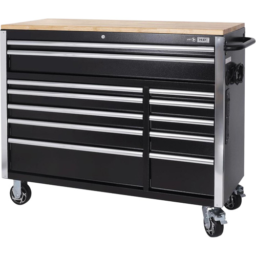 HDRC5212 HD Series Roller Cabinet, 12 Drawers, 51-1/4" W x 21" D x 40-3/10" H, Black Air Extreme Inc.