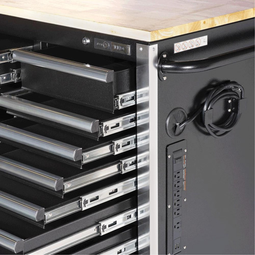 HDRC7220 HD Series Roller Cabinet, 20 Drawers, 72" W x 24" D x 42-3/10" H, Black Air Extreme Inc.