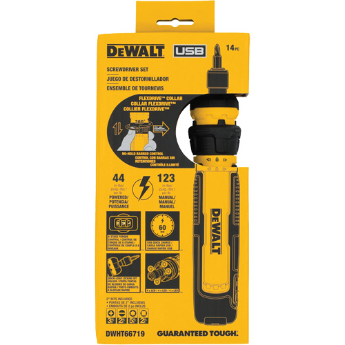 14-Piece Cordless Screwdriver Set with FLEXDRIVE Control, 4 V, 44 in-lbs/5 Nm Max. Torque Air Extreme Inc.