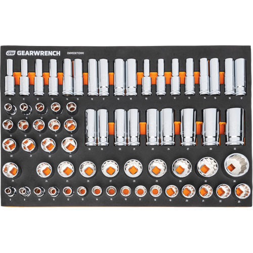 Jeu d'outils m&eacute;triques pour m&eacute;canicien MEGAMOD dans des plateaux en mousse modulaire avec armoire roulante &agrave; outils, 358 morcea Air Extreme Inc.