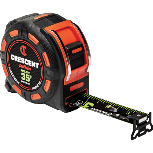 Shockforce NITE EYE Magnetic Tape Measure, 1-1/4" x 35', SAE Graduations Air Extreme Inc.