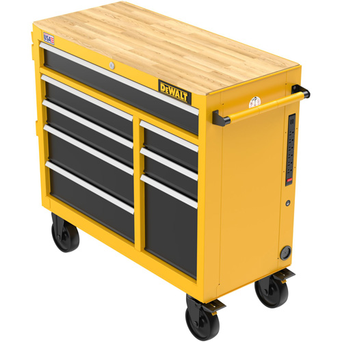 Heavy-Duty Mobile Workstation, 8 Drawers, 40" W x Yellow Air Extreme Inc.