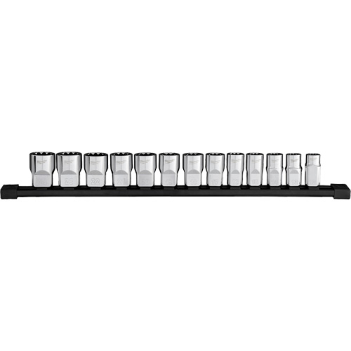 12-Point Metric Socket Set, 13 Pcs, 1/2" Drive Size Air Extreme Inc.