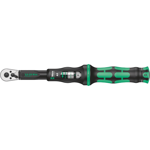 Cl&eacute; dynamom&eacute;trique Click-Torque A 5 avec cliquet r&eacute;versible, &agrave; cliquer, Entraînement 1/4" carr&eacute;, 2.5 - 25 Nm Air Extreme Inc.