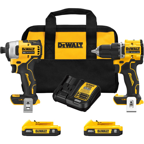 Ensemble de tournevis &agrave; chocs & tournevis/perceuse compact et sans balai ATOMIC, Lithium-ion, 20 V Air Extreme Inc.